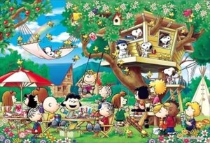 画像1: ■300ピースジグソーパズル PEANUTS ツリーハウス  エポック社 26-310s (26×38cm) (1)